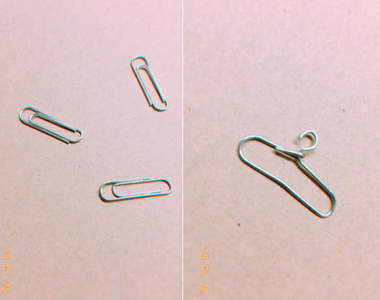 《迴紋針耳環收納》折出一個小衣架就可以讓你整理飾品變得更方便