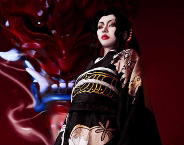 鬼滅之刃cos《女裝版鬼舞辻無慘》那高高在上鬼絕對的支配者