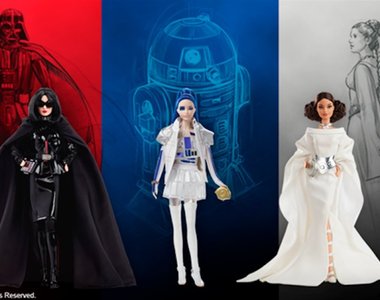芭比新推《星際大戰芭比》系列作 竟然是R2D2擬人+黑武士性轉