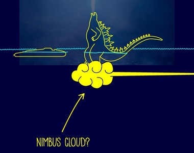 老師我有問題《哥吉拉是怎麼站在海上的》網友發揮創意畫圖解惑