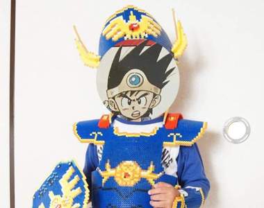 媽媽匠心爆發《用拼豆製作勇者鬥惡龍的羅德鎧甲》年僅四歲的小小勇者誕生