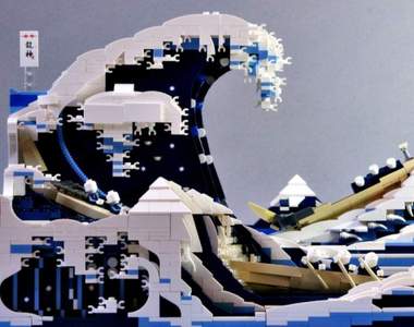 驚濤巨浪&披雪靈山《神奈川沖浪裏》「葛飾北齋」的日本浮世繪名作,被神人玩家樂高化了!