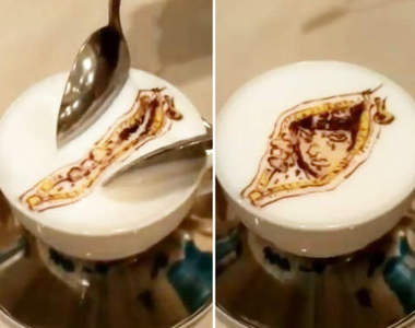 JOJO的奇妙冒險《布加拉提拿鐵藝術》奶泡可以做出拉鍊拉開的效果這好神