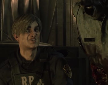 【有片】鬼畜《惡靈古堡2重製版》我來警察局上班的第一天,里昂慘遭玩家惡搞成顏藝帝w