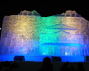 《2019札幌雪祭》舊高雄車站搭配玉山華麗登場 冰雕出得去台灣發大財……