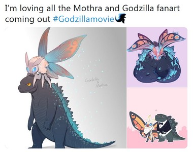 《哥吉拉 II 怪獸之王》看完電影 推特上「摩姊」摩斯拉粉絲圖大量出現