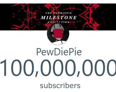 《PewDiePie訂閱人數超過一億》發表影片表示我要去度蜜月了不過別忘了我；）