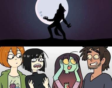 網路漫畫《如果狼人和殭屍約會》一個滿月狼嚎一個隨時斷手斷腳w