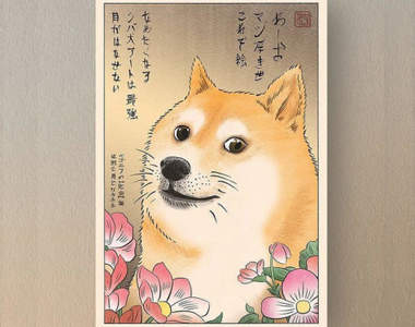 梗圖藝術化《浮世繪風格迷因》家裡缺藝術品嗎?掛上這個就對了