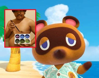 低成本Cosplay《動物之森友會》反正他也不是第一次拿乳頭畫畫惹XD