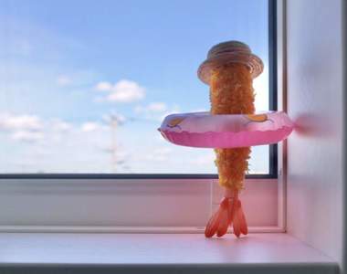 《想去海邊的炸蝦》望著窗外哀怨又可愛的背影意外湧入20萬網友按讚