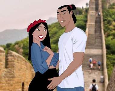 俄國藝術家描繪《迪士尼公主好孕到》少女轉變成充滿母愛的堅強女性