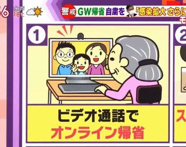 《日本政府推薦線上探親》呼籲黃金週連假不要回老家 老人不會視訊也不能線上種田……