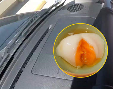網友開發《在車內製作溫泉蛋》怎麼煮都失敗嗎?那就試試太陽下的高溫吧XD