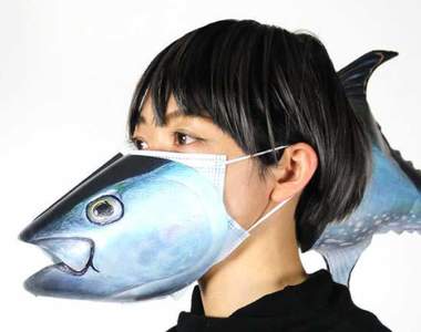 存在感爆表《DIY鮪魚口罩套》近畿大學開發並提供下載紙型,在家防疫也不會無聊...