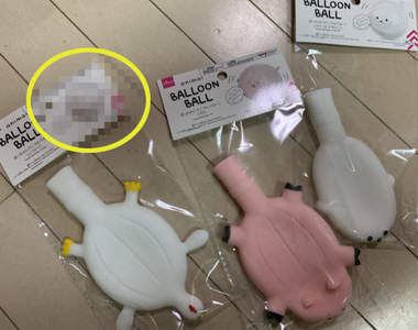 《大創的動物氣球》吹起氣來圓鼓鼓的可愛外型,唯獨雞造型有著無法消滅的乳頭感...ww