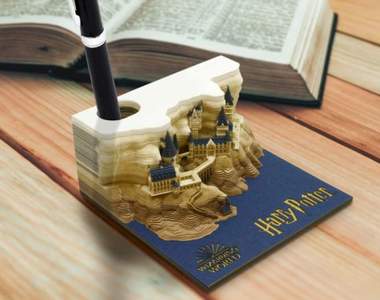 紙雕模型便條紙《霍格華茲城》這麼漂亮怎麼捨得撕下來QQ