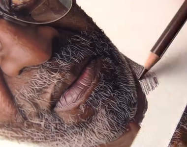 人體印表機《鉛筆畫達人的畫技表現》超高寫實度不說還以為是照片