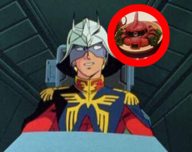 鋼彈系料理《鮪魚薩克生魚片》紅色有角這盤肯定有三倍的新鮮