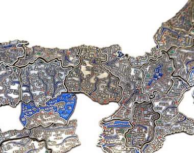 骨董級小物《都道府縣鑰匙圈》全拚在一起可以變成一張日本地圖這超神