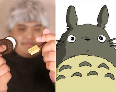 低成本Cosplay《用pocky加oero就可以變成龍貓的辦法》這招大概也只有他能想到XD