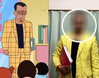 《蠟筆小新》幼稚園園長真人版 比二次元更像黑道老大的Cosplay引發瘋傳