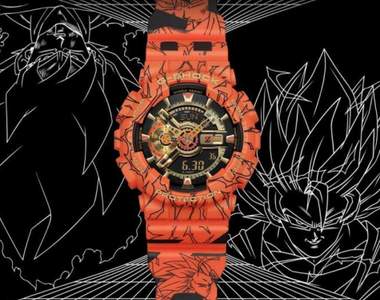 超級賽亞聯名款《七龍珠G-SHOCK》超絕悟空插圖外加閃電效果真D帥