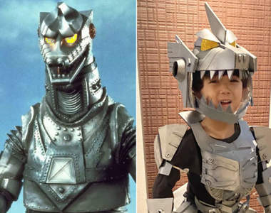 有愛老爸手做《機械哥吉拉》幼稚園的萬聖節主題穿這個會不會太秋