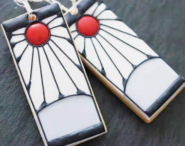 鬼滅之刃《日輪花紙耳飾》達人手做糖霜餅乾