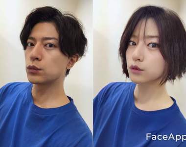 繪師《岸田梅爾》瘋玩性轉app結果變身超可愛短髮正妹,粉絲人數還增加ww