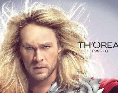 搞笑電影P圖《雷神牌洗髮精》男神一頭秀髮真的是萬分飄逸閃閃動人