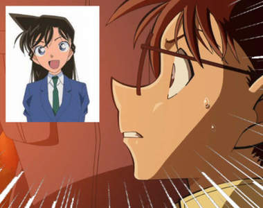 這是一首歌《名偵探柯南蘭蘭蘭》一開始我還沒看懂,直到唱出來才恍然大悟