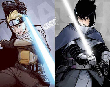 繪師創作《星戰版火影忍者》拿了光劍不誇張，絕對帥了10倍以上