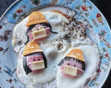 美食創作家設計《荷包蛋藝術》這是一種看了會餓的擺盤表現(口水)