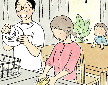《正麵漫畫廣告炎上》碗筷為什麼留到媽媽回家再洗？溫馨家庭漫畫被最後一格糟蹋了？
