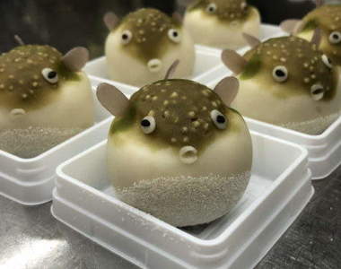 職人製作《河豚造型和菓子》超可愛的日系甜品趣味