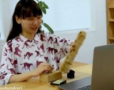 無用發明《假裝開會時有貓的機器》尷尬不知道怎麼辦時就靠貓尾來化解危機吧