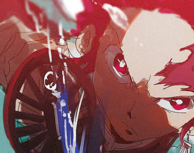 看我一個手起刀落《鬼滅之刃帥氣插畫》鬼臨死前看到的最後畫面