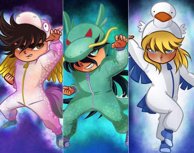 小朋友版《聖鬥士星矢》國外插畫家描繪不一樣又搞笑的畫風