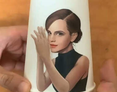 紙杯藝術創作《艾瑪華森》感覺像是動畫一般的效果怎麼做出來的!?