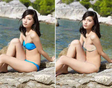 滿足幻想《PS泳衣肉色肌理處理》比起挖洞這畫面看起來舒服多了