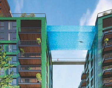 倫敦話題景觀《懸空35公尺的空中泳池》 5月正式啟用