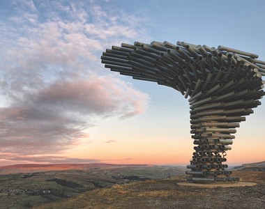 鳴鈴之樹《Singing Ringing Tree》由風力驅動的巨型聲音雕塑
