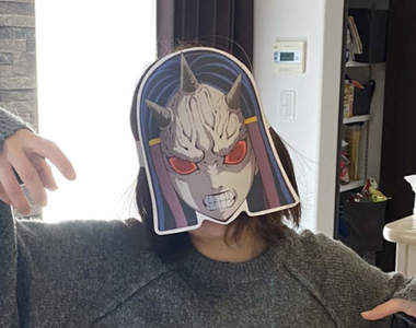 《鬼滅之刃》官方推特發布「節分」用面具 今年驅鬼不撒豆子改砍脖子(欸)