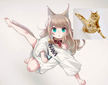 繪師創作《貓貓擬人》跳躍起來的懸浮模樣真的傳神又可愛