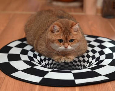 《錯視浮空貓》我家的貓在我的眼前飄起來惹