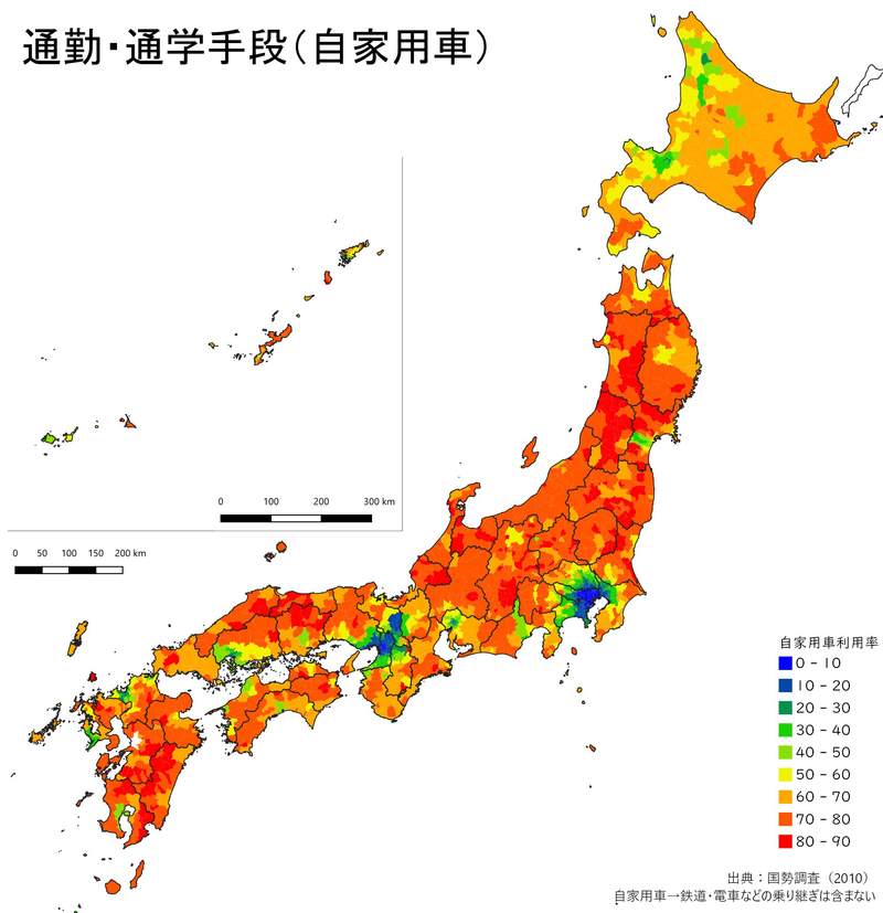 《日本人的通勤真相》電車和腳踏車只盛行於少數都會區 大部分區域還是開車最方便 | 宅宅新聞