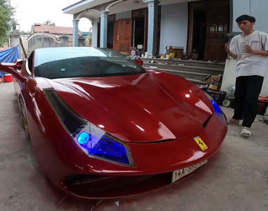 越南youtuber打造《DIY法拉利跑車488GTB》自己動手做出來的千萬超跑