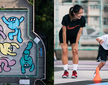 在兩萬雙鞋上面打球!NIKE 打造了一座結合永續還有藝術的社區球場