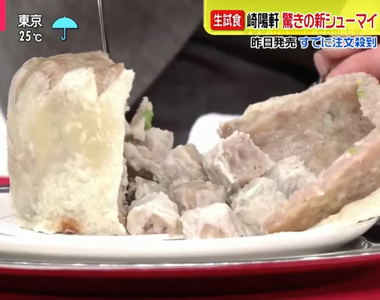 《家庭號宇宙大燒賣》名店崎陽軒爆紅新商品 切開巨大燒賣赫然迸出22個小燒賣 